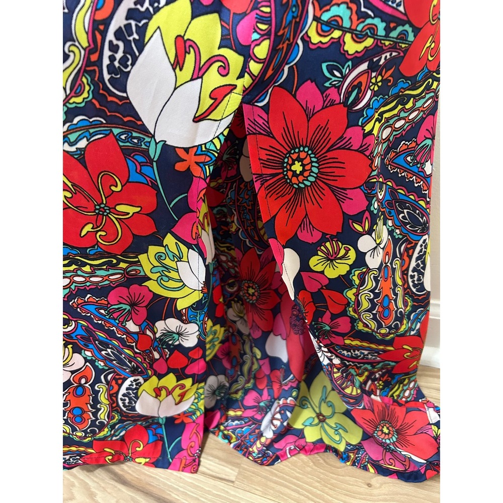 Laundry by Shelli Segal Floral Halter Chain Maxi Dress Women's 4 Garden Party - Picture 11 of 14
